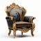 Ornate Black And Gold Chair: Richly Colored And Elaborate Detailing
