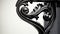 Ornate Black Metal Railing: Exquisite Handcrafted Beauty In 3d Graphics