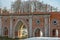 Ornate bridge in Tsaritsino park. Moscow