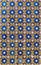 Ornate brightly colored portugese tile texture in blue, purple, olive and yellow