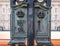 The ornate bronze lock on the gates of Buckingham Palace, London residence of Queen Elizabeth II, who celebrates her Platinum