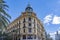 Ornate buildings along Placa Del Ajuntament, Valencia, Spain