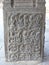 Ornate carvings on a pillar at the ancient Airateswara temple in the UNESCO heritage site of