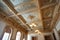 ornate ceiling details with gold accents and moldings
