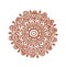 Ornate circle, mandala - indian henna tattoo. Mehendi ethnic vector