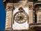 Ornate clock on the Our Lady of Remedies church above the city of Lamego