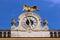 Ornate clock, Schoenbrunn Palace, Vienna, Austria