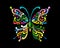 Ornate colorful butterfly for your design