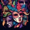 ornate colorful venetian mask