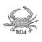 Ornate crab, sketch for your design