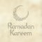 Ornate crescent moon for the ramadan greeting card