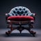 Ornate Crimson And Azure Chair For Sale
