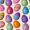 Ornate Deep Colors many colorful decorated Easter eggs background