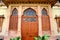 Ornate designed entrance doorway to Mohatta Palace Museum Karachi Pakistan