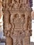 Ornate details on column, Darasuram temple, Tamil Nadu, southern India