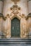 Ornate door to the Duomo of San Giorgio in Modica, fine example of sicilian baroque art. Sicily, southern Italy.