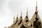 Ornate eaves and finials of Wat Saen Muang Ma Luang, Chiang Mai, Thailand