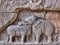 Ornate Elephant carvings, Darasuram temple, Tamil Nadu, southern India