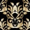 Ornate embroidery gold Baroque 3d vector seamless pattern. Tapes