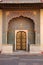 Ornate entrance doors at the city palace, Jaipur, India.