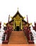 Ornate entry into temple in Chiang Mai