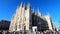 Ornate facade of Milan Catehdral in Italy