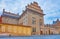 Ornate facade of Schwarzenberg Palace with sgraffito decor, Prague, Czech Republic