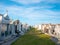 Ornate family mausoleums in Lafayette Cemetery  1 in New Orleans, Louisiana, United States