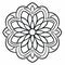 Ornate Flower Design: Simple Line Art With Stenciled Iconography