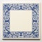 Ornate Frame Design: Blue And White Chiaroscuro With Contemporary Twist