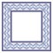 Ornate frame in ethnic style, tribal beads, hand drawn traditional element. Wave leaves, blue gzhel style.