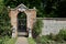 Ornate garden gate in walled garden at Castle Howard. York, England, UK. May 27, 2023.