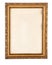 Ornate gilded antique pirture frame isolated on white.