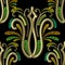 Ornate gold 3d greek style Paisley seamless pattern. Modern ornamental vintage background. Geometric greek key meanders ornament.