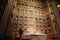 The ornate gold altar piece in Seville Cathedral