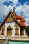 Ornate gold decorated Buddhist temple Hat Yai Thailand