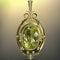 Ornate Gold Pendant with Peridot and Diamonds