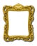 Ornate gold picture frame against white