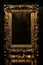 Ornate golden baroque frame on dark backdrop, perfect for classical art displays, vintage decor, sophisticated design
