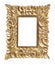 Ornate golden picture frame isolated