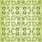 Ornate green and gold flower design