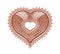 Ornate heart - decorative oriental henna tattoo. Mendy islamic vector
