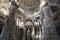 Ornate interior of the Adinatha temple,  a Jain temple in Ranakpur, Rajasthan, India