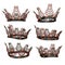 Ornate intricate metal fantasy crown on isolated background, 3D Illustration, 3D Rendering