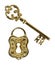 Ornate key and lock