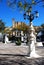 Ornate lamppost in the Plaza Mayor, Osuna, Spain.