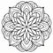 Ornate Mandala Coloring Page: Free Impasto Style Graphic Motifs
