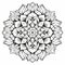 Ornate Mandala Flower Coloring Page With Detailed Shading
