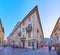 Ornate mansion on the corner of Via Garibaldi and Via Carcano, Como, Italy