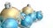 Ornate Matte Gold And Blue Christmas Baubles